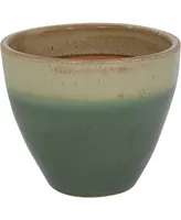 Sunnydaze Decor 13 in Resort High-Fired Glazed Ceramic Planter - Seafoam