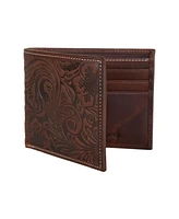 Lucky Brand Men's Western Embossed Leather Bifold Wallet