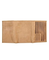 Lucky Brand Men's Flag Embossed Leather Trifold Wallet