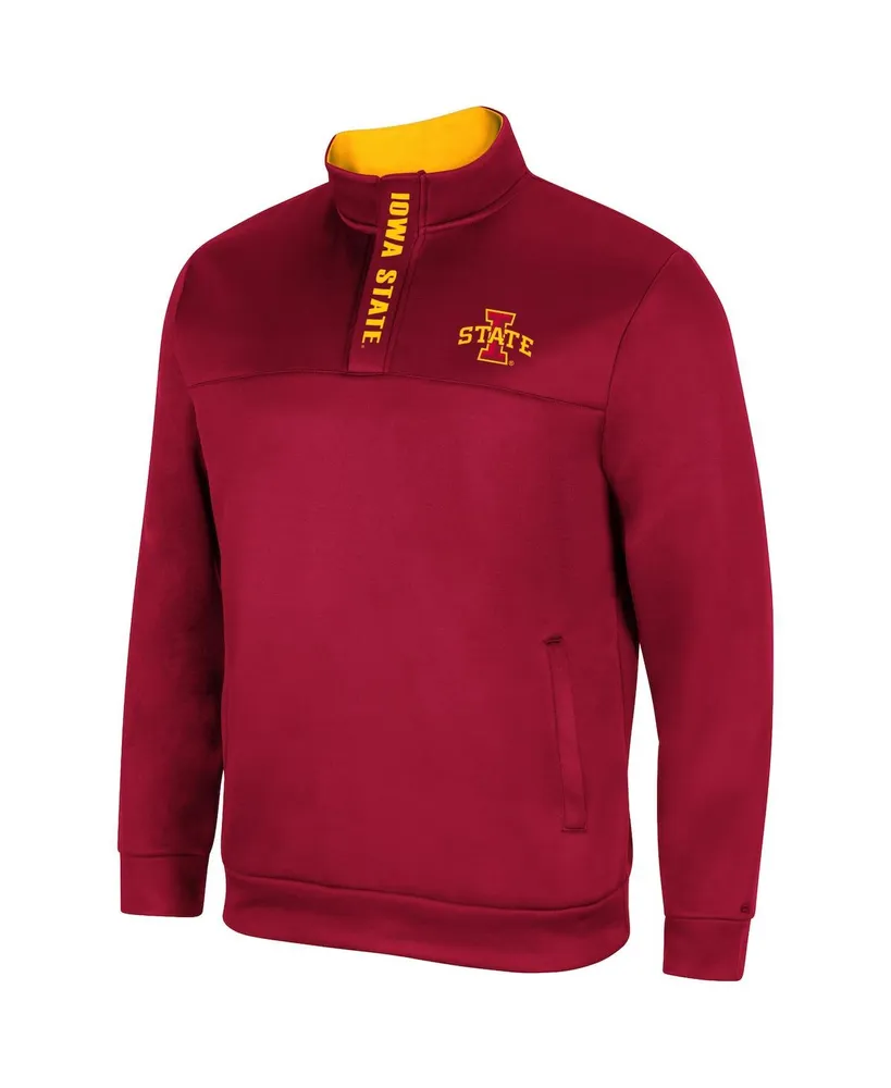 Men's Colosseum Cardinal Iowa State Cyclones No Tomorrow Quarter-Zip Jacket