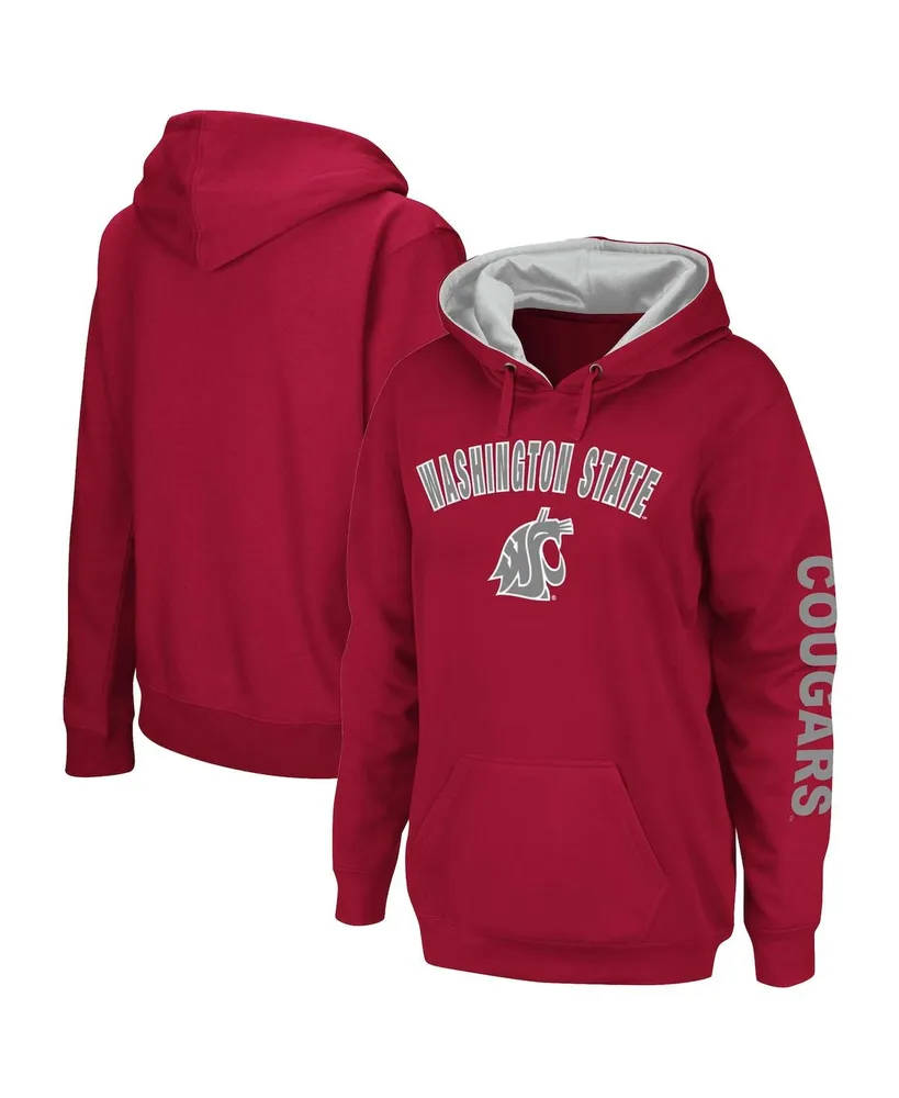 Women's Colosseum Crimson Washington State Cougars Loud and Proud Pullover Hoodie