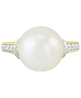 Honora Cultured Ming Freshwater Pearl (11mm) & Diamond (1/3 ct. t.w.) in 14k Gold