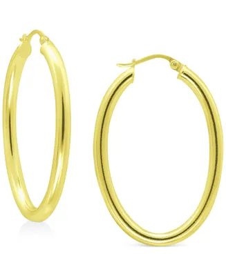Giani Bernini Polished Oval Medium Hoop Earrings, 25mm, Created for Macy's