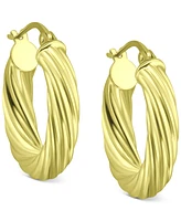 Giani Bernini Wide Twist Small Hoop Earrings, 20mm, Created for Macy's