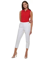 Tommy Hilfiger Women's Cropped Elastic-Back Sloane Ankle Pants