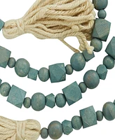 Rosemary Lane Handmade Beaded Geometric Garland with Tassel