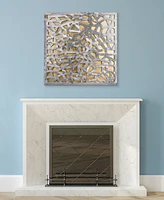 Empire Art Direct Enigma Polished Steel Leaf 3D Abstract Metal Wall Art