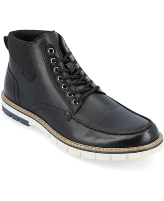 Vance Co. Men's Dalvin Tru Comfort Foam Lace-Up Moc Toe Ankle Boot