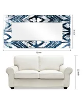 Empire Art Direct 'Extraction' Rectangular On Free Floating Printed Tempered Art Glass Beveled Mirror, 72" x 36"