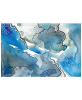Empire Art Direct 'Subtle Blues I' Frameless Free Floating Tempered Glass Panel Graphic Wall Art, 32" x 48"