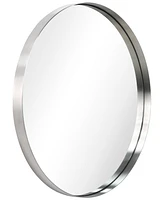 Empire Art Direct Ultra Brushed Stainless Steel Round Wall Mirror, 30" x 30"