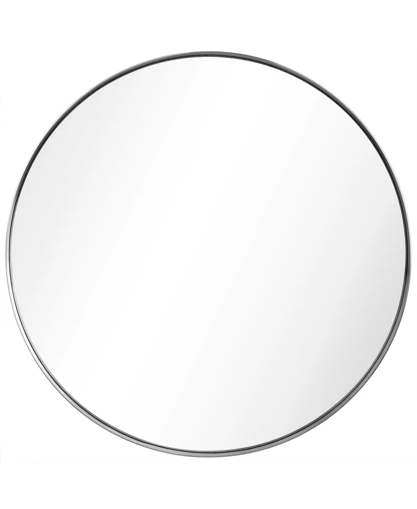 Empire Art Direct Ultra Brushed Stainless Steel Round Wall Mirror, 30" x 30" - Silver