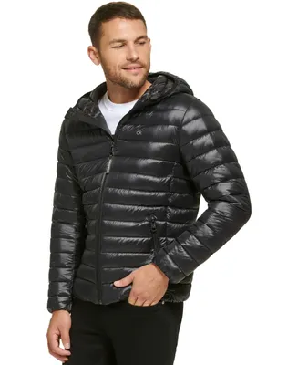 Calvin Klein Men's Hooded & Quilted Packable Jacket
