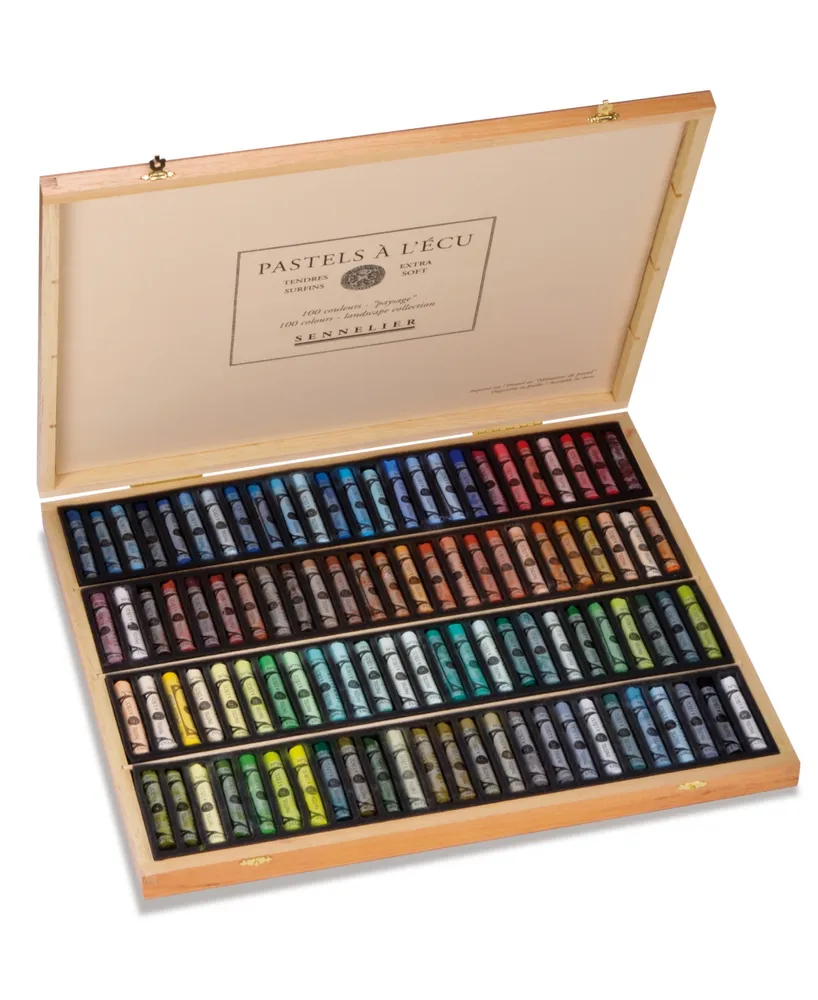 Sennelier Extra Soft Pastel Landscape Colors 100 Piece Full Stick Wooden Box Set