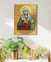 Designocracy Icon Tenderness Mother of God Wall Art on Wood 8"