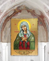 Designocracy Icon Tenderness Mother of God Wall Art on Wood 16"