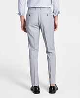 Bar Iii Men's Slim-Fit Wool Sharkskin Suit Pants, Created for Macy's