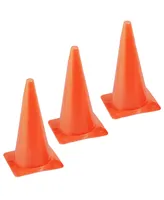 Champion Sports High Visibility Plastic Safety Cone, Set of 3