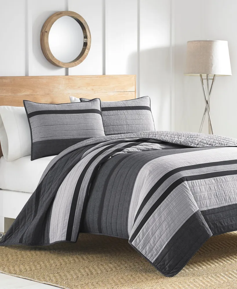 Nautica Vessey Cotton Reversible Quilt, Full/Queen