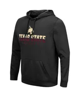 Men's Colosseum Black Texas State Bobcats Lantern Pullover Hoodie