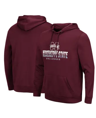 Men's Colosseum Maroon Mississippi State Bulldogs Lantern Pullover Hoodie