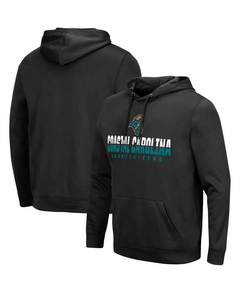 Men's Colosseum Black Coastal Carolina Chanticleers Lantern Pullover Hoodie