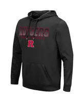 Men's Colosseum Black Rutgers Scarlet Knights Blackout 3.0 Pullover Hoodie