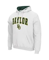 Men's Colosseum White Baylor Bears Arch & Logo 3.0 Pullover Hoodie