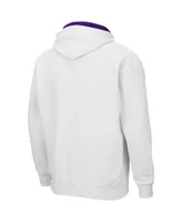 Men's Colosseum White Lsu Tigers Arch and Logo 3.0 Full-Zip Hoodie