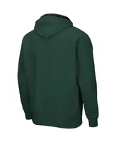 Men's Colosseum Green Hawaii Warriors Arch and Logo 3.0 Full-Zip Hoodie