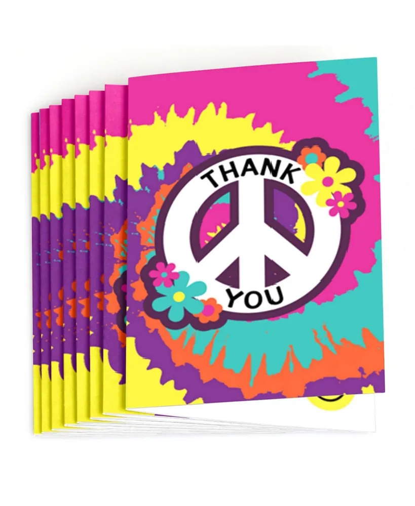 60's Hippie - 1960s Groovy Party Thank You Cards (8 count)