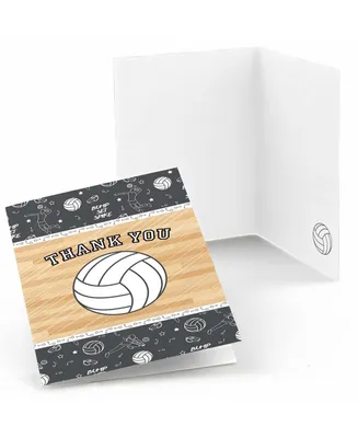 Bump, Set, Spike - Volleyball Baby Shower or Birthday Thank You Cards (8 count)