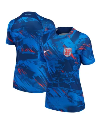 Women's Nike Blue England National Team 2022 Pre-Match Top
