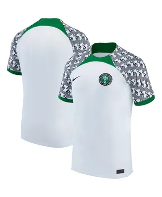 Big Boys Nike White Nigeria National Team 2022/23 Away Breathe Stadium Replica Blank Jersey