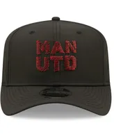 Men's New Era Black Manchester United Weave Overlay 9FIFTY Snapback Hat