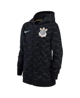 Big Boys Nike Black Corinthians Club Full-Zip Hoodie