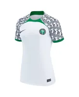 Women's Nike White Nigeria National Team 2022/23 Away Breathe Stadium Replica Blank Jersey