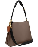 Coach Pebble Leather Willow Shoulder Bag with Convertible Straps