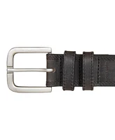 Lucky Brand Men's Triple Needle Stitched Leather Belt