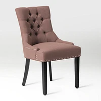 WestinTrends Upholstered Wingback Button Tufted Dining Chair