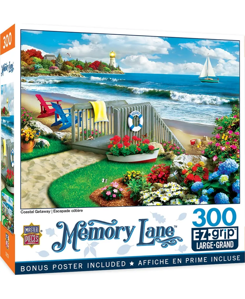 Masterpieces Memory Lane - Coastal Getaway 300 Piece Ez Grip Puzzle