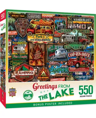 Masterpieces Greetings From The Lake - 550 Piece Jigsaw Puzzle