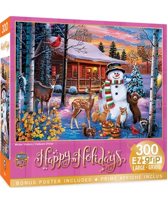 Masterpieces Happy Holidays - Winter Visitors 300 Piece Ez Grip Puzzle