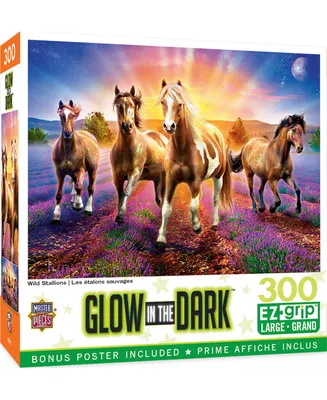 Masterpieces Glow in the Dark - Wild Stallions 300 Piece Ez Grip Puzzle