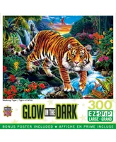 Masterpieces Glow in the Dark - Stalking Tiger 300 Piece Ez Grip Puzzle