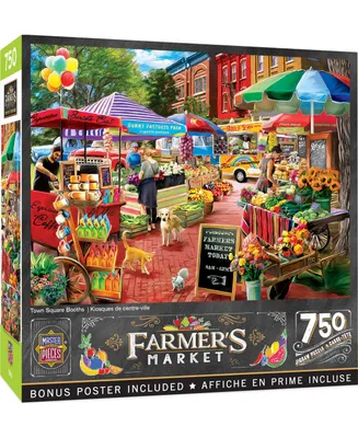 Masterpieces Farmer's Market - Town Square Booths 750 Piece Puzzle