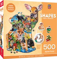 Masterpieces Shapes - Fawn Friends 500 Piece Jigsaw Puzzle for Adults