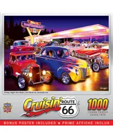 Masterpieces Cruising' Route 66 - Friday Night Hot Rods 1000 Piece Puzzle