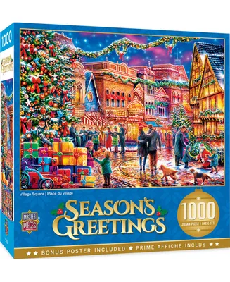 Masterpieces Season's Greetings - Village Square 1000 Piece Puzzle