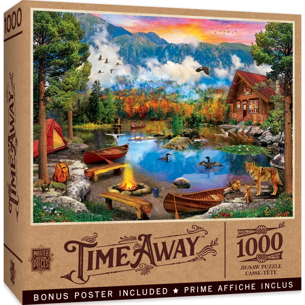 MasterPieces Puzzles Time Away - Sunset Canoe 1000 Piece Adult Jigsaw Puzzle